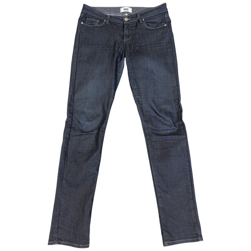 Paige Denim 'Skyline Skinny' Mona Stretch Jeans Size 29x30 Dark Blue Women's Y2K
